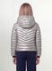 Grey Ultralight Padded Hooded Zip Jacket for Girls_3
