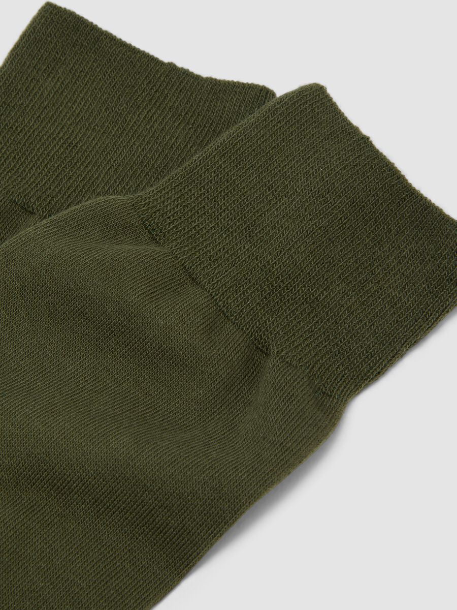 Green short stretch-cotton socks_1