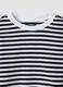 T-shirt nera a righe in cotone organico elasticizzato girocollo_4