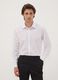 White slim-fit easy-iron shirt with classic collar_0