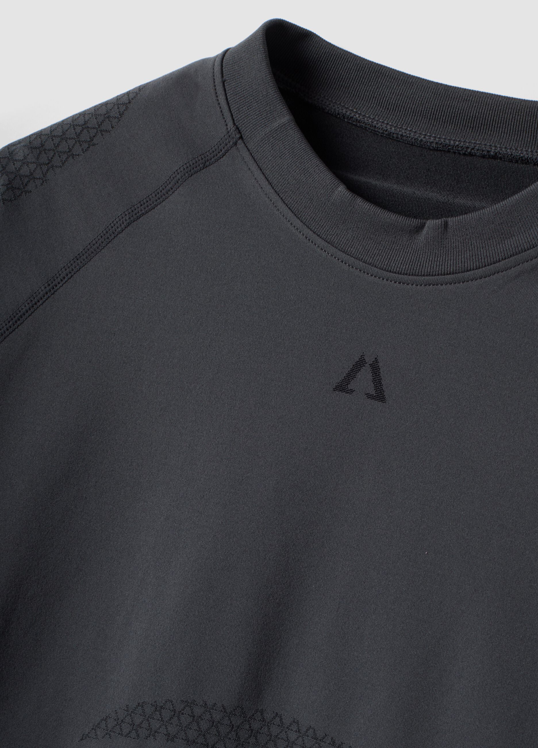 Grey thermal T-shirt in 2-way stretch fabric ALTAVIA RUNNING