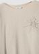 Beige viscose-blend jumper with rhinestones, regular fit_1