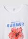 White pure organic cotton regular-fit nightdress with flower print_5