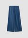 Blue wide-leg jeans in pure lyocell_5