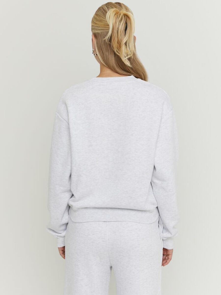 Grey cotton blend sweatshirt regular fit_1