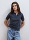 Grey pure wool polo-collar jumper in regular fit_0