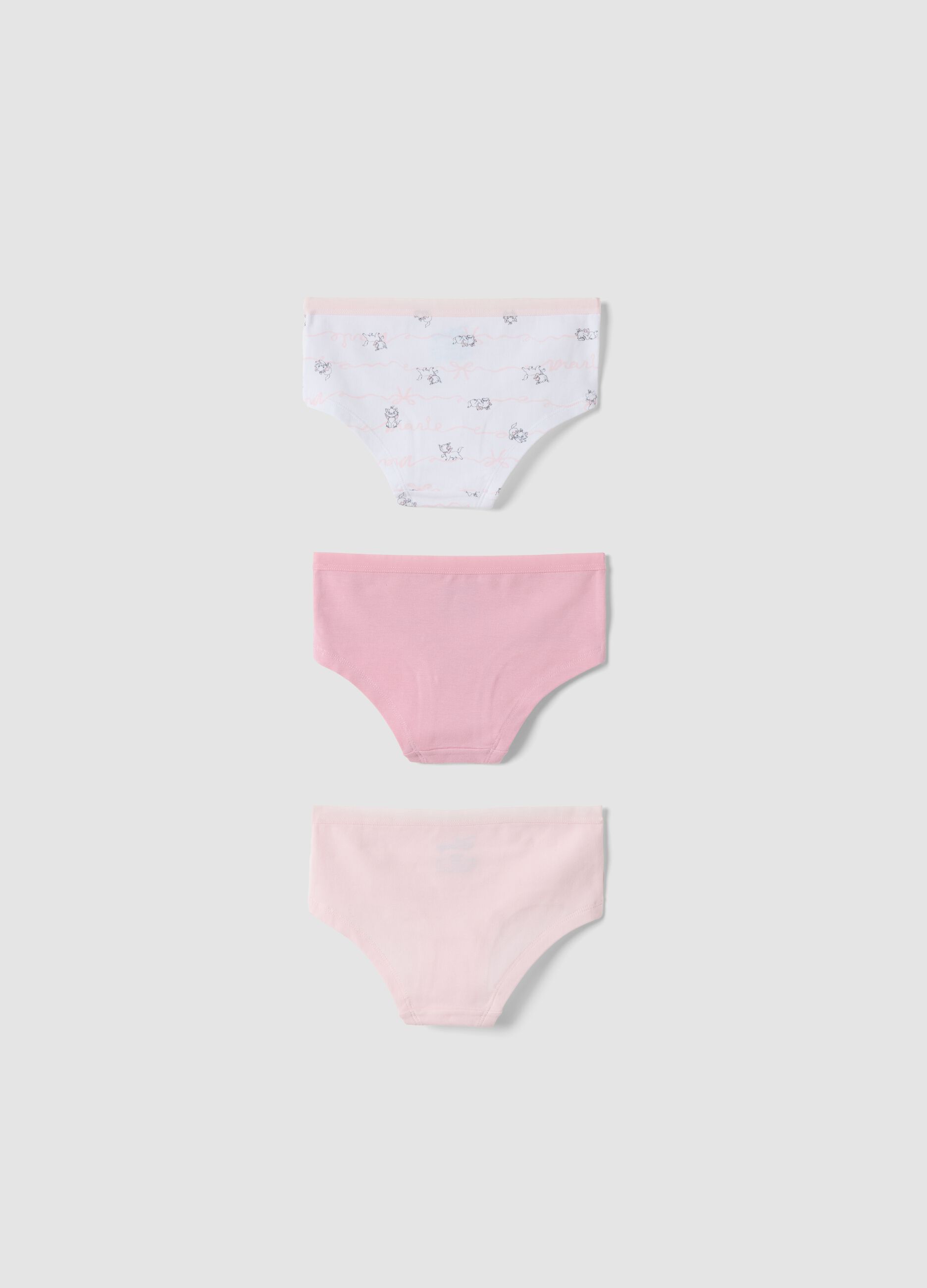 3-pack of pink briefs in stretch organic cotton