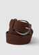 Brown belt with oval metal buckle_2
