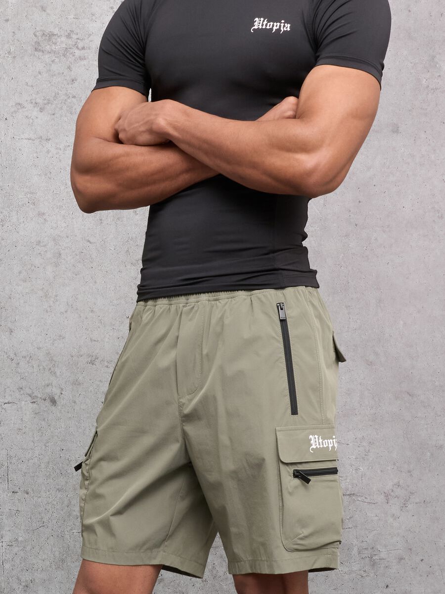 Kombat Active Cargo Shorts Military Green_4