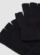 Black fingerless gloves in stretch fabric_2