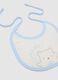 Two-Pack White Pure Cotton Bibs for Infants_2