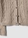 Beige cable-knit wool-blend cardigan_5