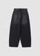 Black pure-cotton skater-fit jeans with rhinestones_2
