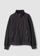 Black stretch-fabric jacket with zip_0