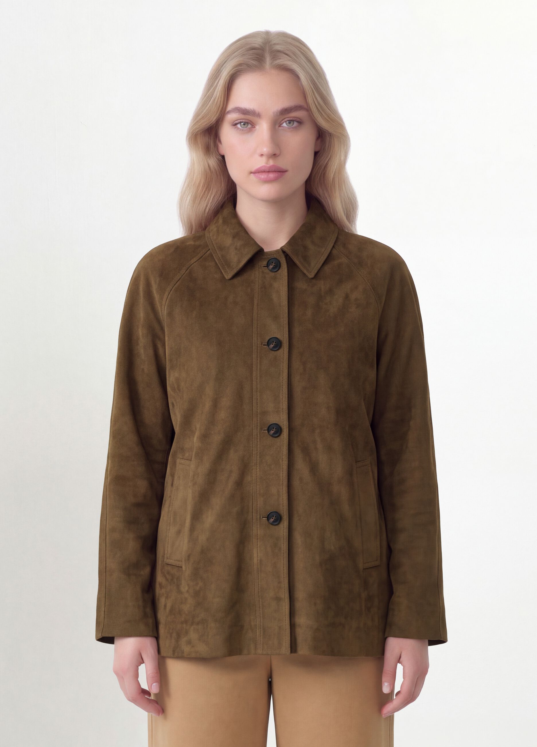 Giacca marrone regular fit con bottoni