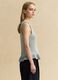 Black and White Regular Fit Knit Top with Frill_0