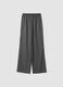 Jogger grigi in misto viscosa elasticizzata wide leg con fantasia_1