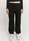 Regular fit black cotton blend jogger trousers_1