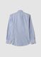 White pure cotton striped Oxford shirt, slim fit_6