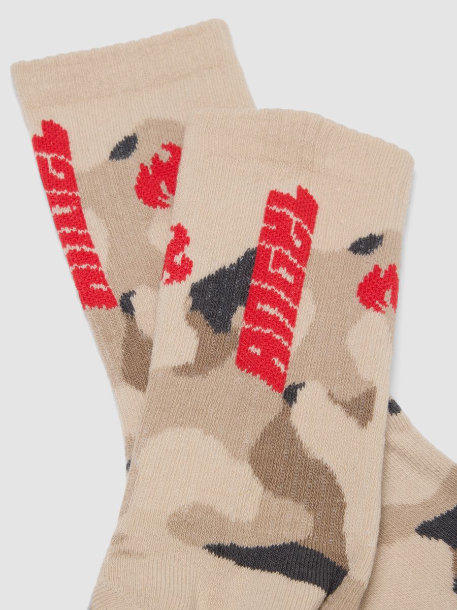 Grey camo stretch-cotton sports socks_1