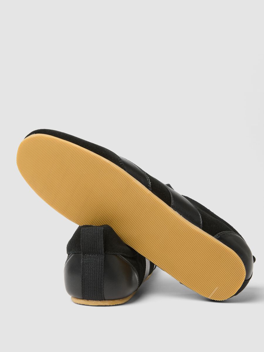 Black real leather sneakers_3
