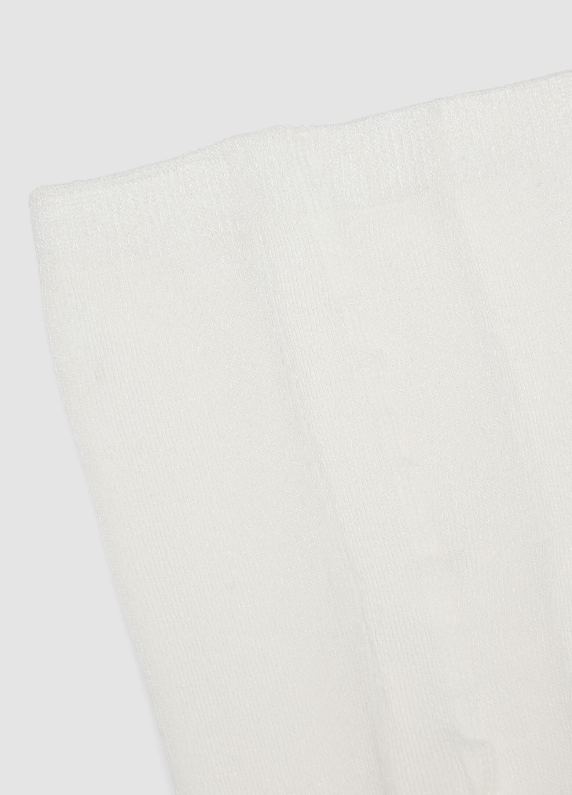 Collant bianco in tessuto elasticizzato