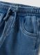 Blue denim cotton-blend trousers with elasticated waist for boys_2