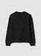 Black pure cotton crew-neck sweatshirt with print_1