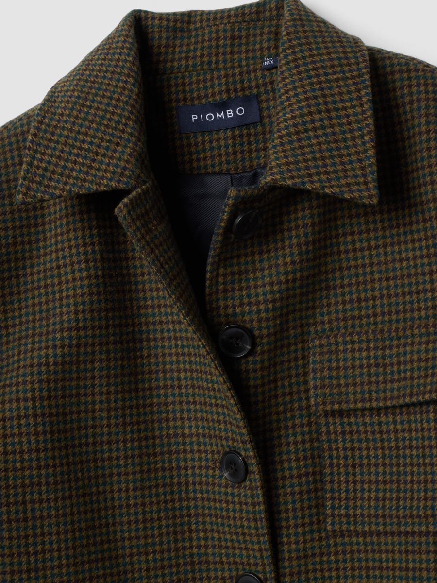 Brown, olive green and navy wool-blend blazer_1
