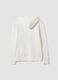 White pure cotton hoodie with print for boys_4