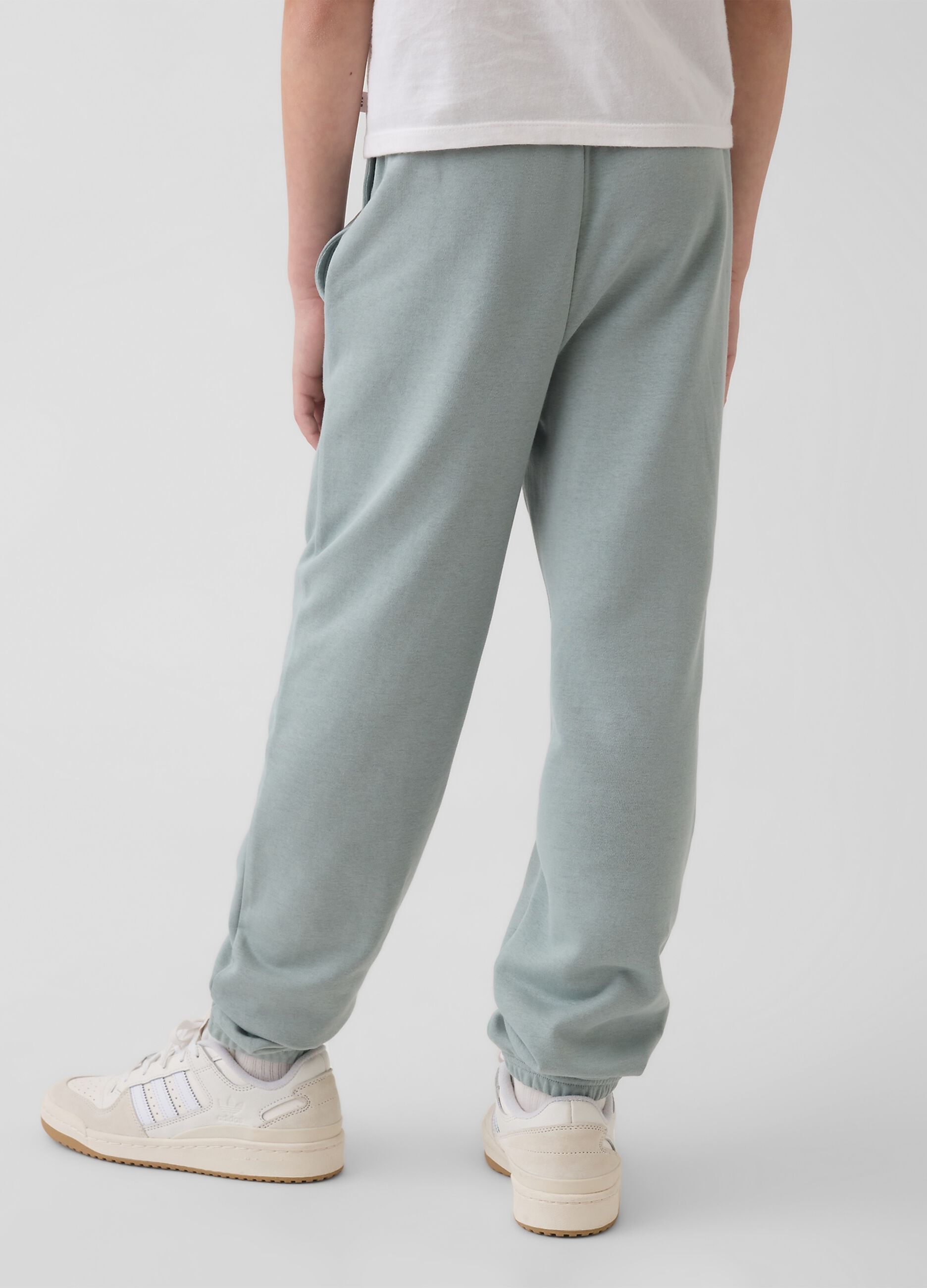 Boys' Green Cotton Blend Jogger Trousers Regular Fit