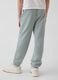 Boys' Green Cotton Blend Jogger Trousers Regular Fit_2
