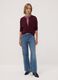 Cardigan viola girocollo regular fit con bottoni_1