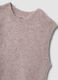 Pink alpaca and stretch wool crew-neck gilet_1
