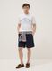 White pure cotton T-shirt with front print, regular fit_1