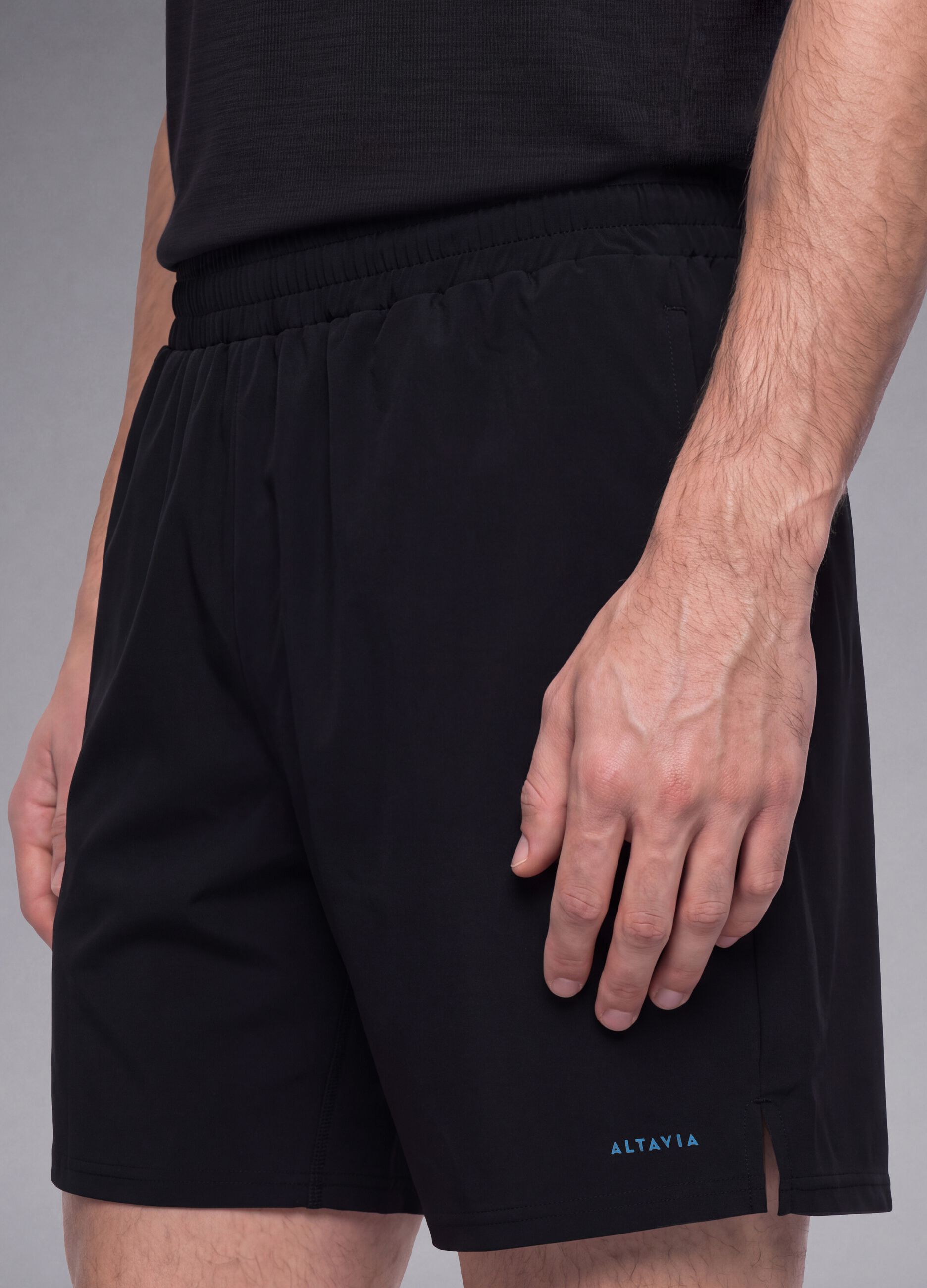 Black stretch easy-dry shorts ALTAVIA