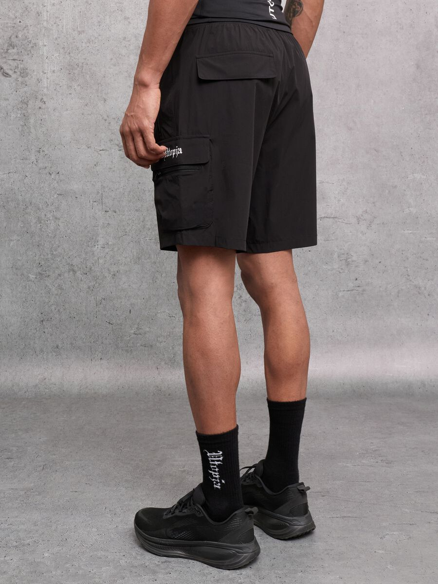 Kombat Active Cargo Shorts Black_3