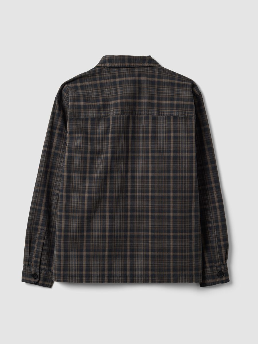 Multicolour pure cotton check shirt, oversized fit_6