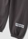 Pantaloni jogger grigi in puro cotone con fondo elastico_2