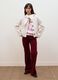Red flared corduroy stretch-cotton trousers_0