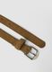 Slim brown genuine leather belt_1