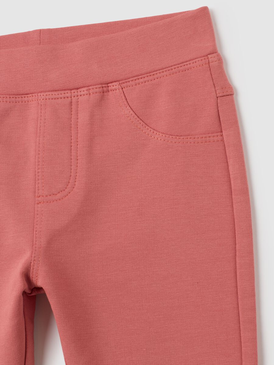 Pink stretch cotton set for girls_2