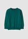 Maglia verde in pura lana a maniche lunghe regular fit_0