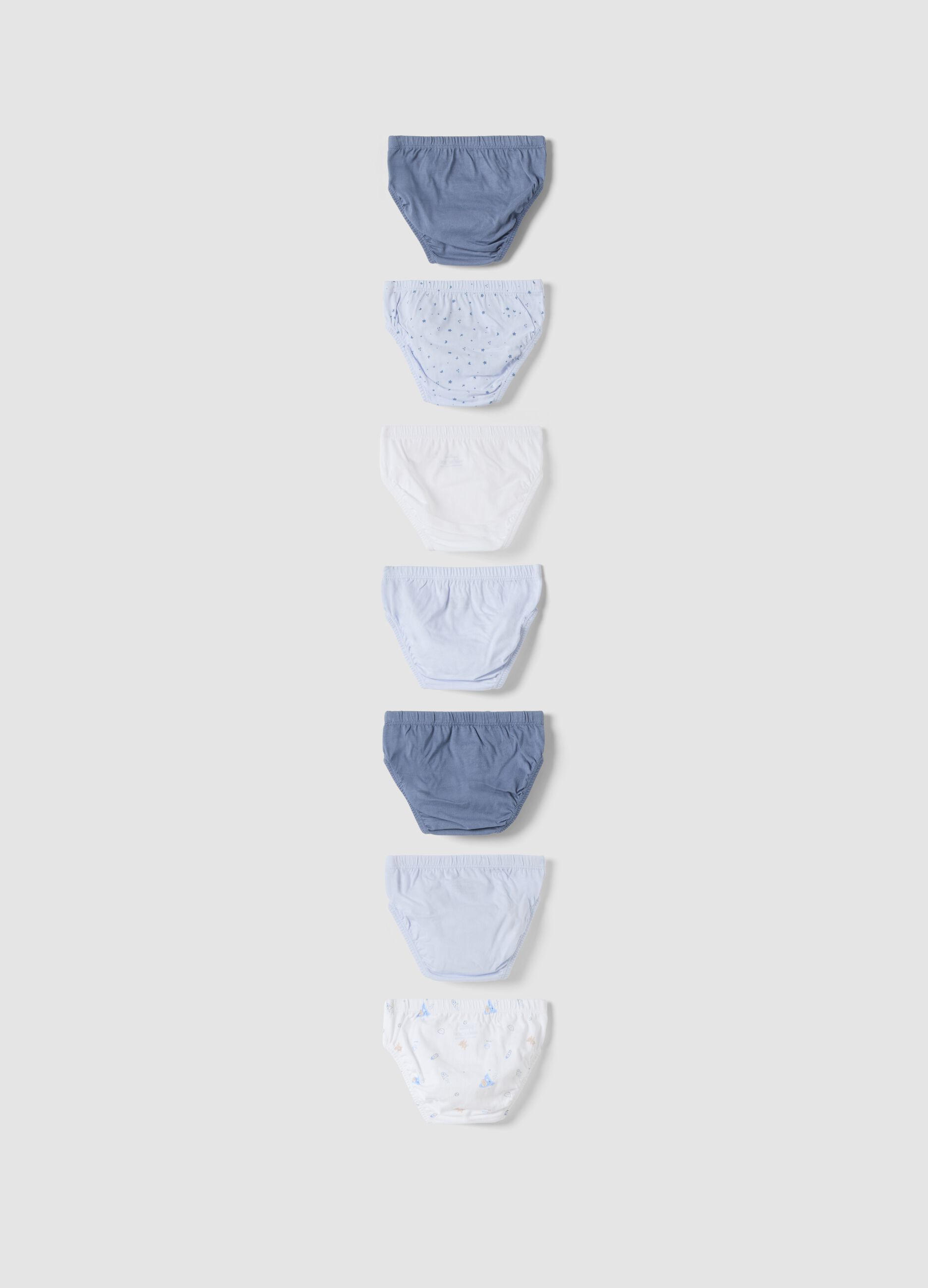 7-pack of multicolour briefs in pure organic cotton