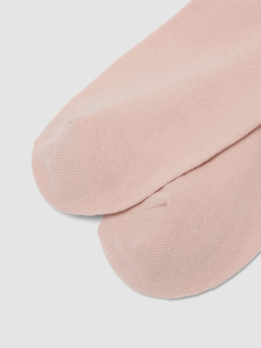 Three-pack of pink and brown socks in stretch organic cotton_1