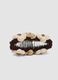 Brown hair claw clip with textured floral details_2