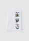 Children's pure cotton white regular fit T-shirt with Jurassic World print_0