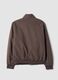 Green padded jacket in a regular fit with zip and high collar_1