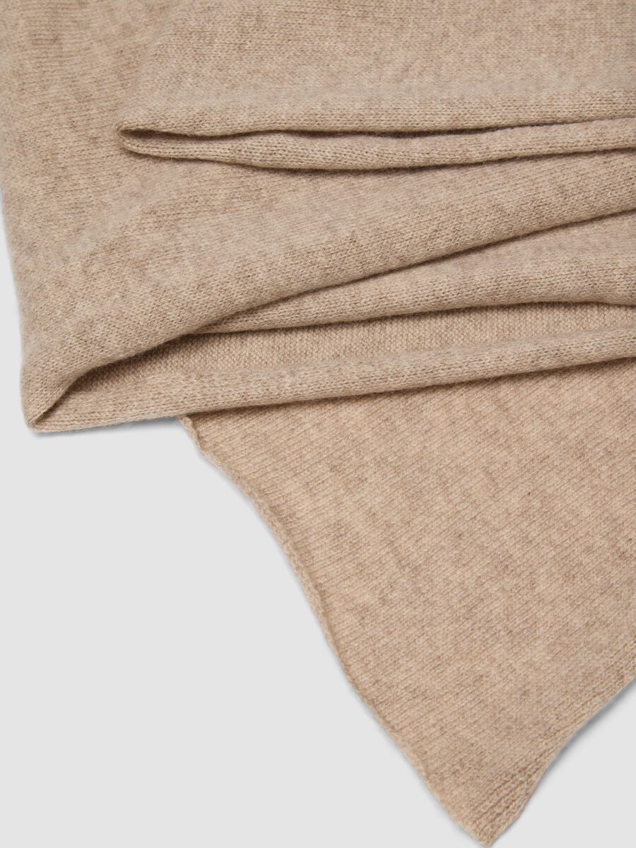 Beige scarf in a wool, cashmere and viscose blend_2