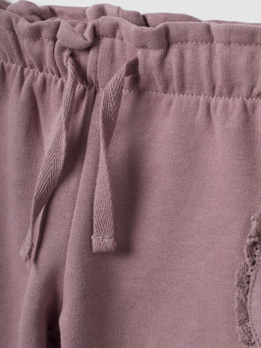 Purple organic cotton trousers with elasticated waist, regular fit_3
